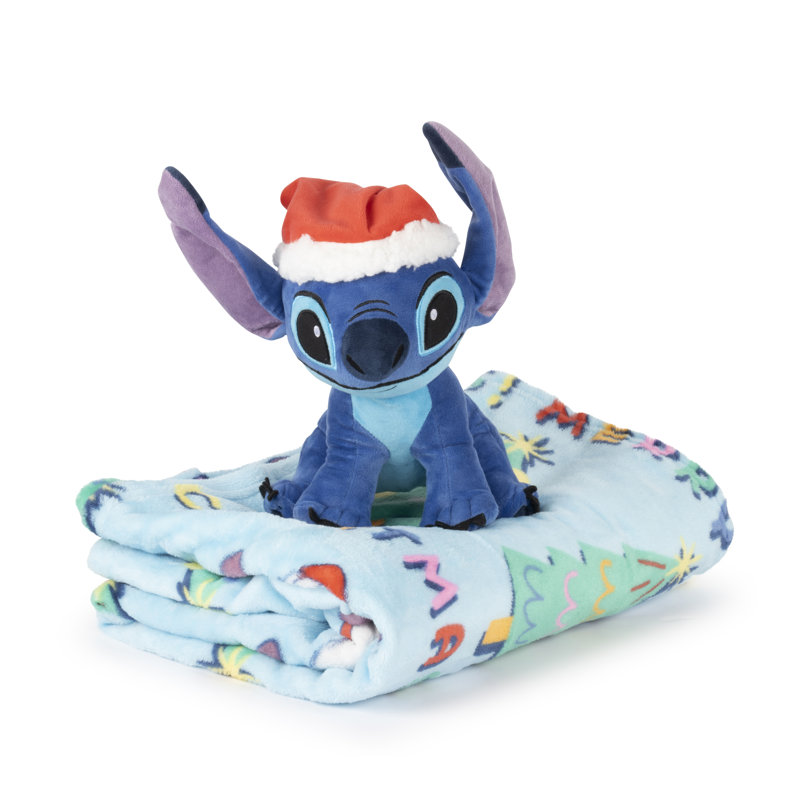 Lilo & Stitch Merry Christmas Rainbow Throw & Pillow Set
