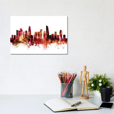 Los Angeles, California Skyline by Michael Tompsett - Wrapped Canvas Gallery-Wrapped Canvas Giclée