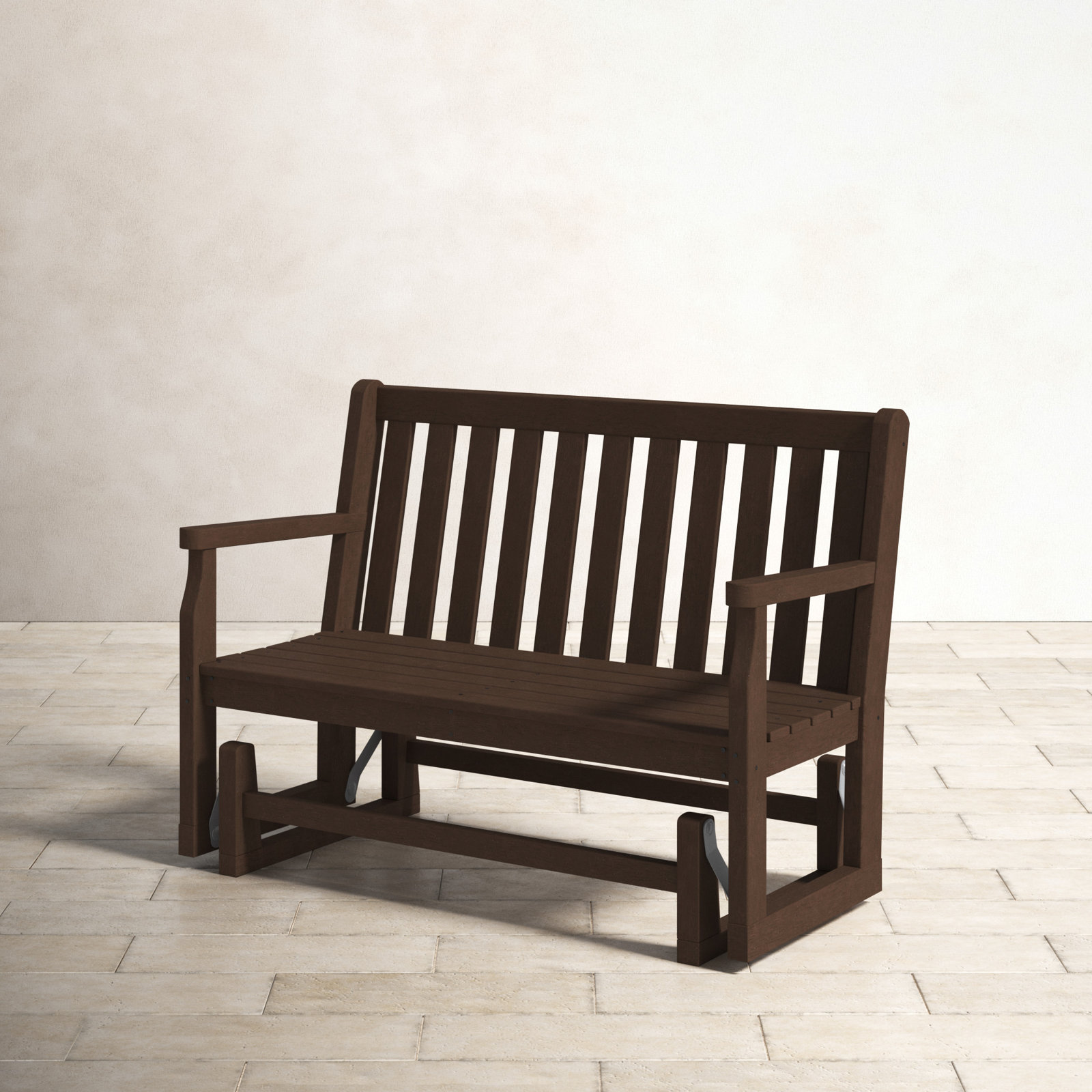 POLYWOOD Traditional Garden 48" Glider, Mahogany