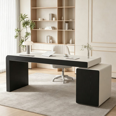 Rectangular minimalist modern desk