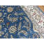 Tapis oriental nain bleu en soie noué à la main 9 x 12 pi 3 po