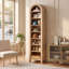 Bibliothèque cintrée de 180 cm de haut, tablette à 8 niveaux, meuble de rangement autoportant pour bureau à domicile-738861244