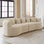 Canapé modulaire incurvé surdimensionné, 106,3 pouces, canapé moderne sans os avec 6 coussins en velours côtelé luxueux avec siège profond-1847824296