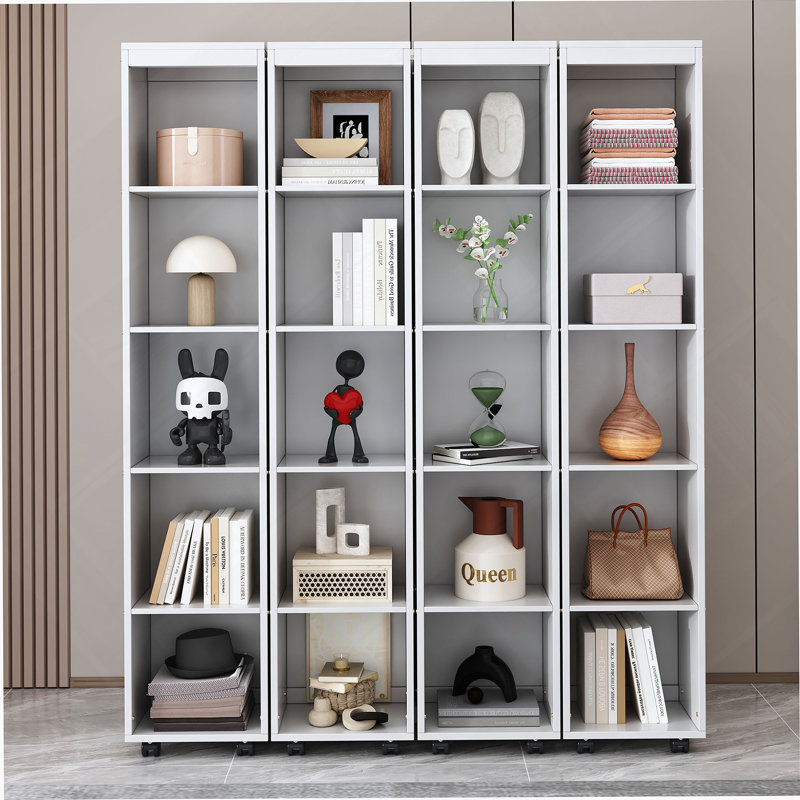 Queen Murphy Bed Wall Bed with Storage Doors, White
