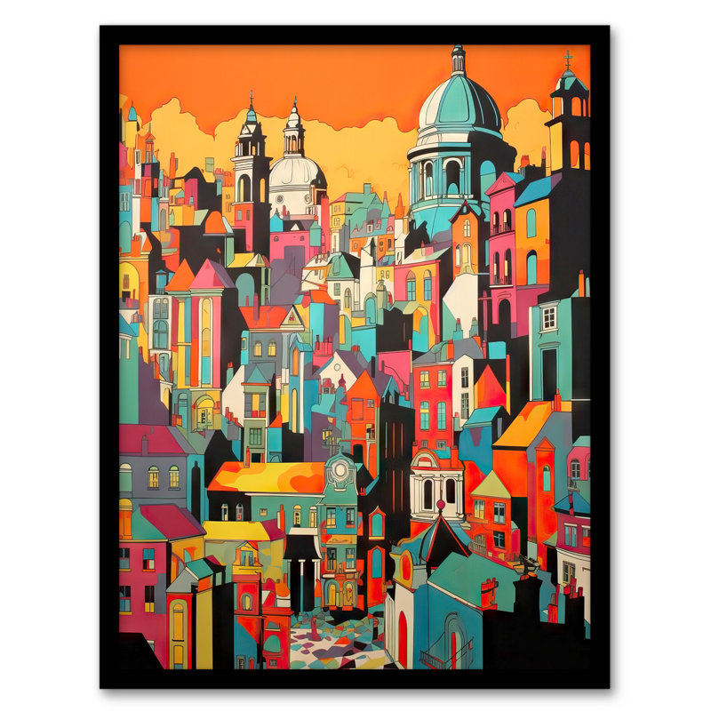 Mayim Rome Vertical Cityscape Vibrant Italian City - Single Picture Frame Print