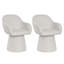 Fauteuil d'appoint rembourré moderne et incurvé en lin pour fauteuil de salon-605677249
