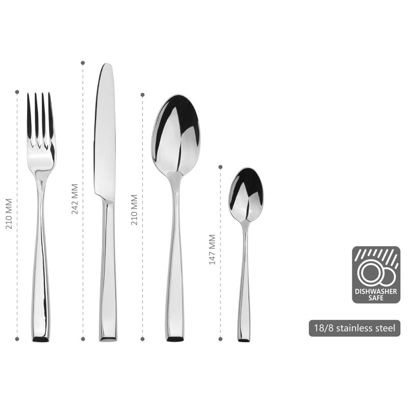 Cutlery Sets Stainless Steel 18/8 Catering Taper 4pc Set