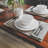  16-piece White Embossed Mesh Bone China Dinnerware With Lightweight Durable Chip Resistant Design Service For 4