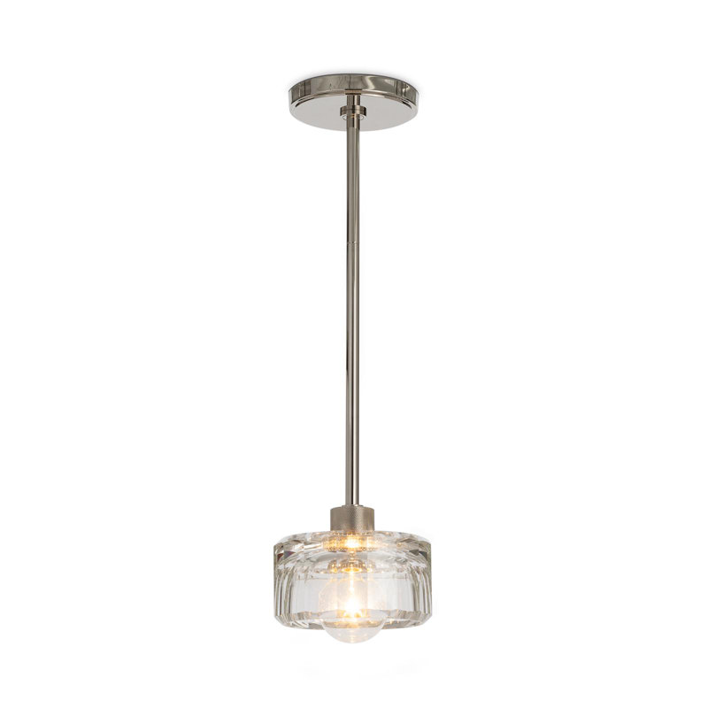 Bijoux Crystal Pendant (Natural Brass), Polished Nickel