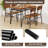 5 PCS Wood Square Kitchen Table & Chair Set with Metal Frame Storage Rack