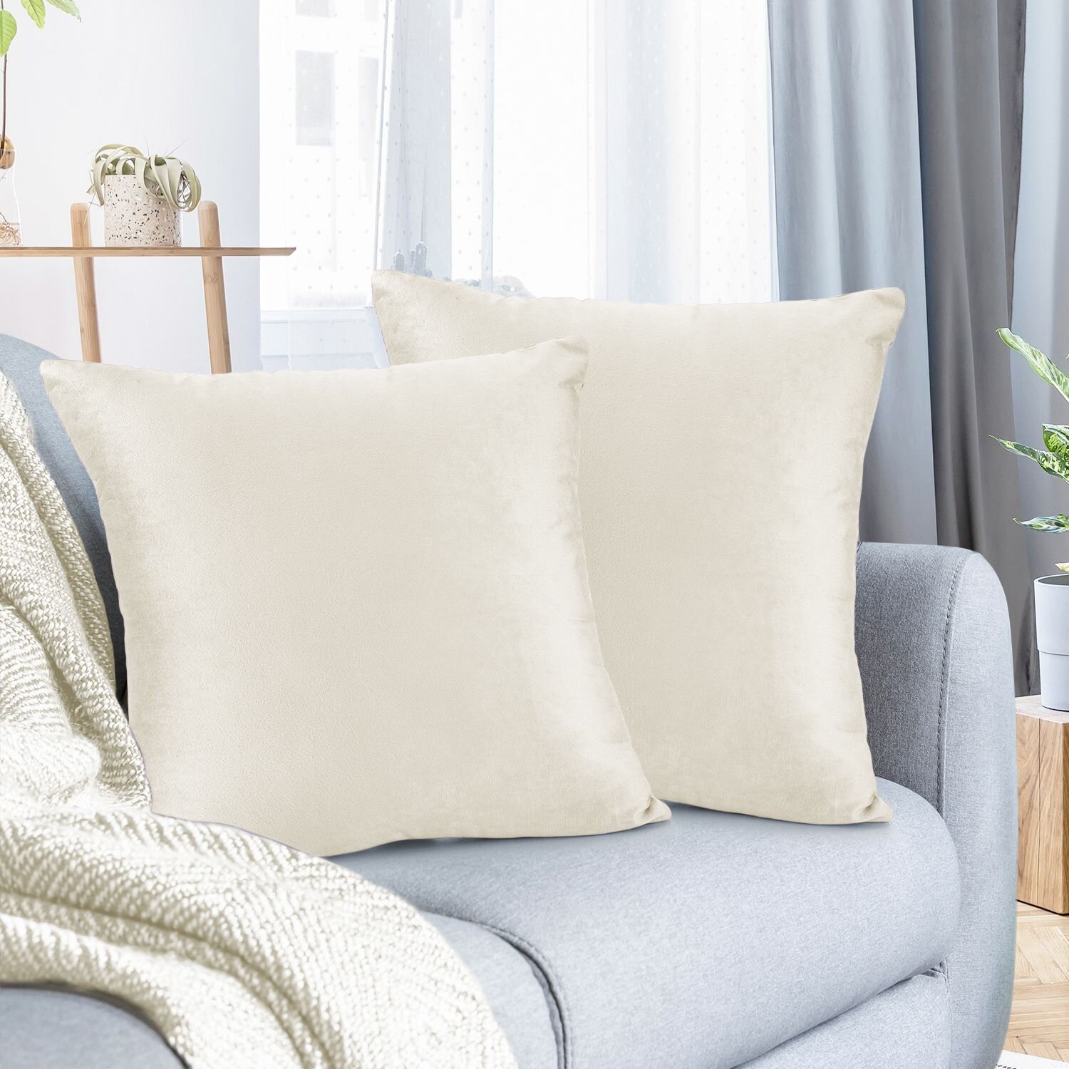 Neutral Sofa Pillow Set  Throw Pillows for Couch - Textileish