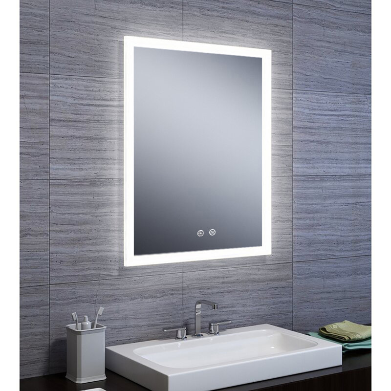 Hartvig Modern & Contemporary LED Lighted Bathroom / Vanity Mirror, 24" x 36"
