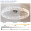 Ventilateur de plafond moderne en acrylique avec télécommande, lustre à DEL à intensité variable, moteur silencieux à 6 vitesses, conception encastrée pour le salon, la chambre à coucher et la salle à manger
