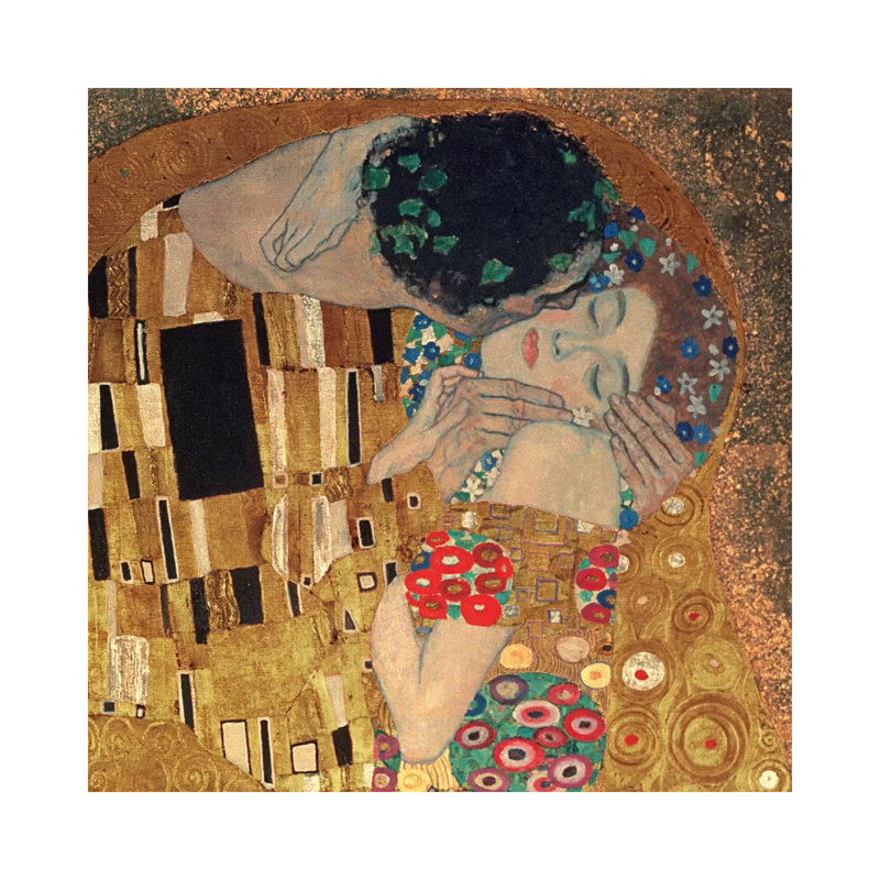 Il Bacio by Gustav Klimt - Wrapped Canvas Painting, 30.48 cm H x 30.48 cm W