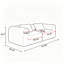 Canapé modulaire 2 pièces Bouclé, accoudoirs gauche et droit, ressorts ensachés, rouleau de compression, aucun assemblage requis, housses lavables, beige-341642473