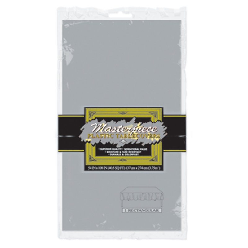 Nappe jetable en plastique, Argent