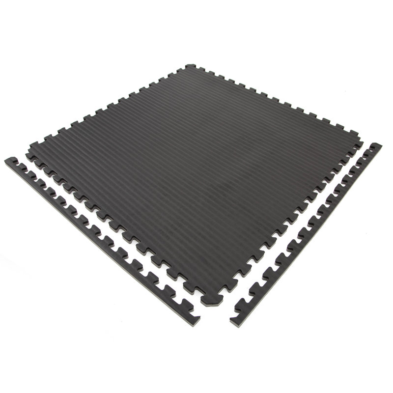 Carreaux de mousse 1/2 po Tatami Gym, Noir / Gris