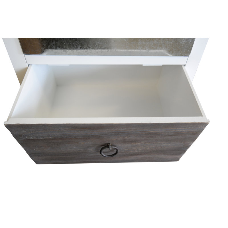 Iron 43cm W Bedside Table