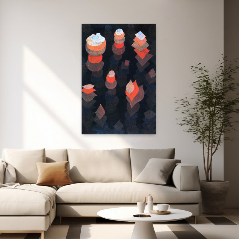«Croissant de la nuit», reproduction d'art mural classique contemporain abstrait, H 60 po x l 40 po