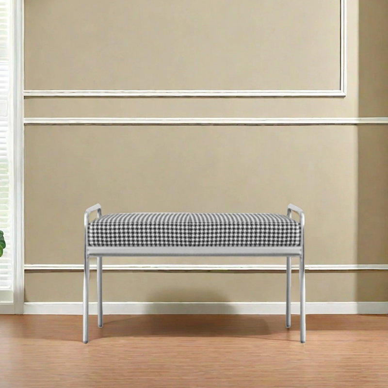 Banc de vestiaire en acier inoxydable robuste, H 15,75 po x l 39,37 po x P 15,75 po