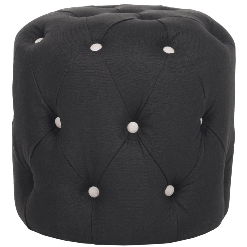 Repose-pieds de 16,1 po Burnes, Lin noir