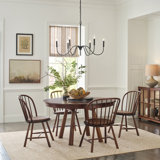 Hudson Valley 4 - Person Extendable Walnut Solid Wood Dining Set