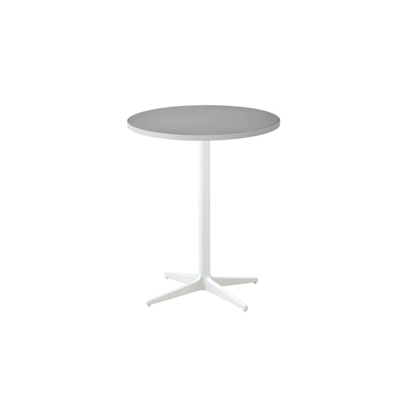Drop Outdoor Round Coffee Table, White/Ceramic Light Gray, 23.6", Lava Gray