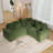 79" L-Shaped Corduroy Upholstered Sectional-1504176039