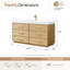 Ensemble de meuble-lavabo à simple cuve 60 po Turin avec plateau en pierre composite à grain blanc Turin-547642968