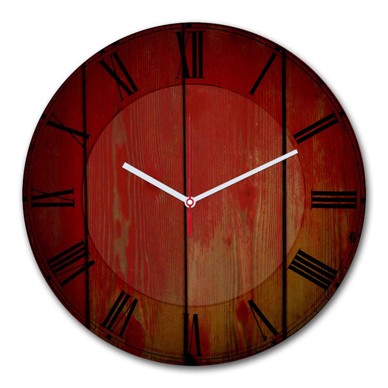 Horloge murale élégante Elegant, 11,8 pouces de diamètre | 100% panneau de fibres à densité moyenne avec une épaisseur de 0,2 pouce | Design élégant pour la maison ou le bureau | La montre moderne ajoute de la sophistication à n'importe quel espa