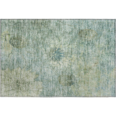 Premium Machine Washable Mayfield AMF2235 Floral Rug