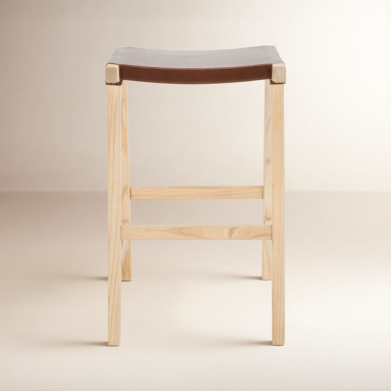 Kellan Genuine Leather Bar & Counter Stool, Bar Stool (30” Seat Height), Cognac Genuine Leather