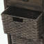 Armoire de rangement en bois Bueno avec deux tiroirs et quatre paniers en rotin classique-478147059
