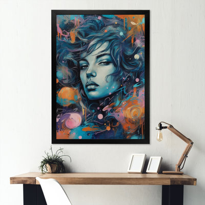 Vibrant, femme, Pop Art I - cadre photo unique, impression sur toile
