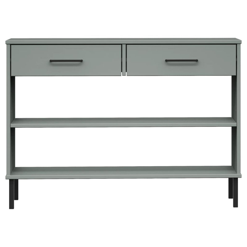 Keavni 98cm Solid Wood Console Table, Grey