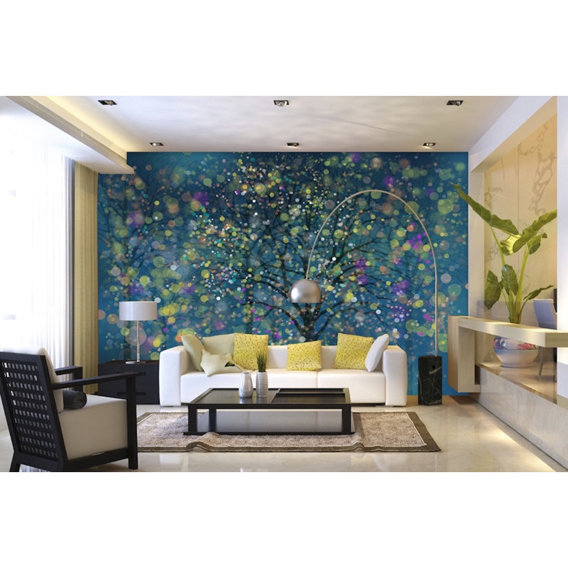 Murale arbre abstrait Meridan, L 49 po x l 75 po
