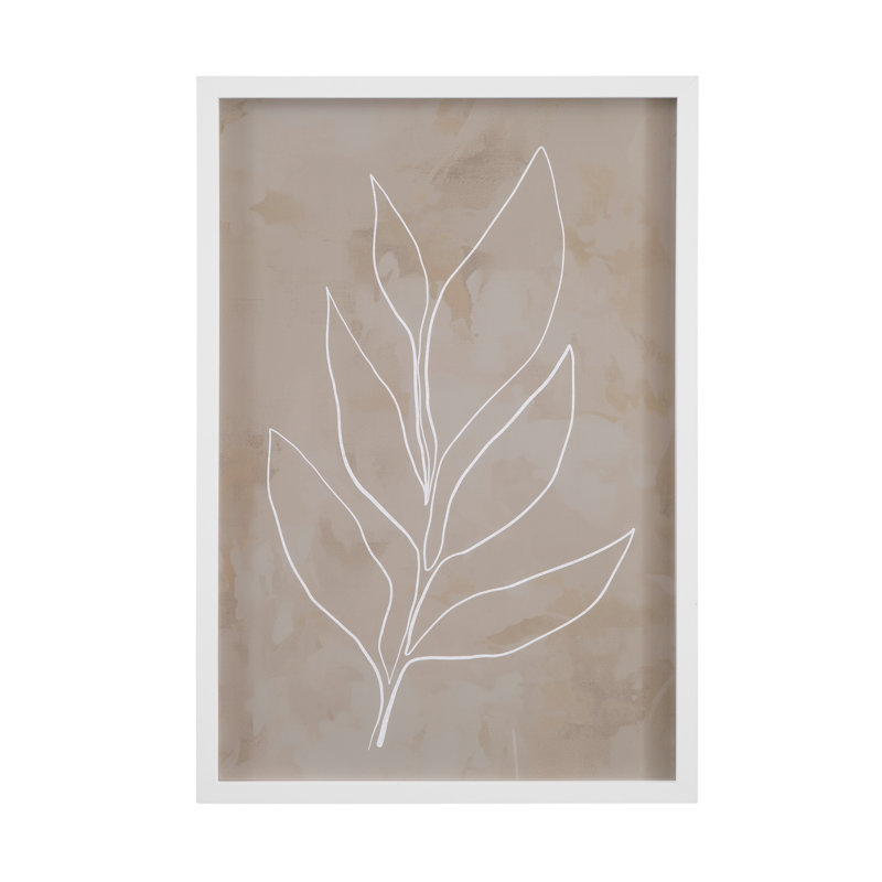 «Leaf Line Art II», reproduction encadrée