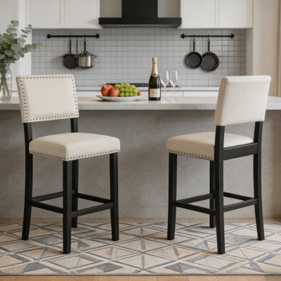 Ennu Solid Wood Counter Stool