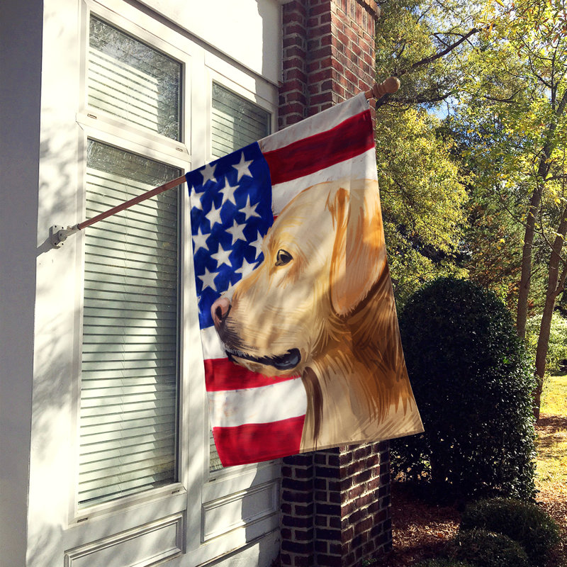 Polyester à 2 côtés 28 x 40 po drapeau maison, Labrador Retriever