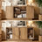 63'' Sideboard Buffet Cabinet With 4 Sliding Doors-1017699977