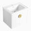 Meuble-lavabo à fermeture en douceur 24 po avec lavabo, pour petite salle de bain-140300967
