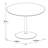 Miele Round Unfinished Metal Base Dining Table-827852477
