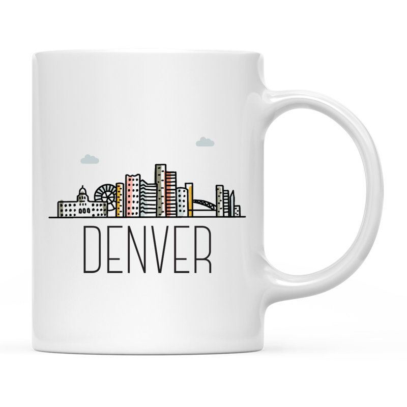 Tasse à café Colorful City Skyline, Denver