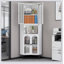 Armoire de rangement en métal de 73 po avec tablettes réglables, rangement élégant et peu encombrant pour diverses pièces