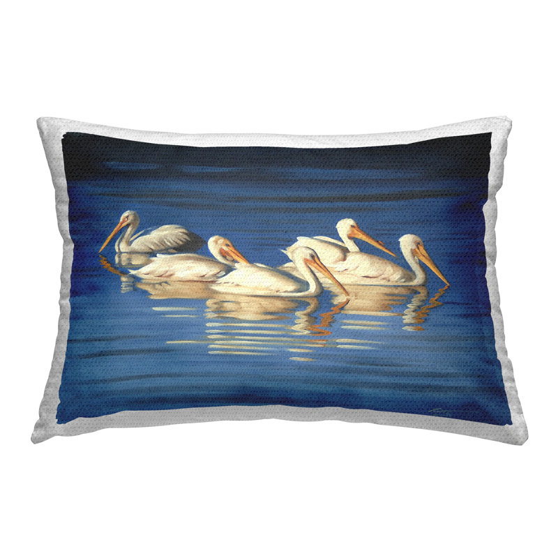 Coussin extérieur Pelican Flock Lake Ripples