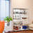 Anneliesse 4-Shelf Glass Display Cabinet with Mirrored Back, 3-Column Tempered Glass Display Case-133601477