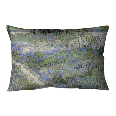 Coussin lombaire bluhender garten mit pfad