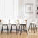 26" Swivel Upholstered Counter Height Bar Stools