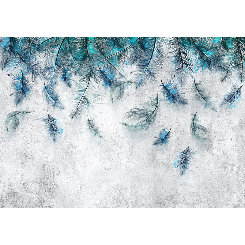 Murale botanique Peel & Stick - Brise saphir, L 41 po x l 57 po