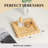 Guein Square Natural Marble Tray,Golden Travertine